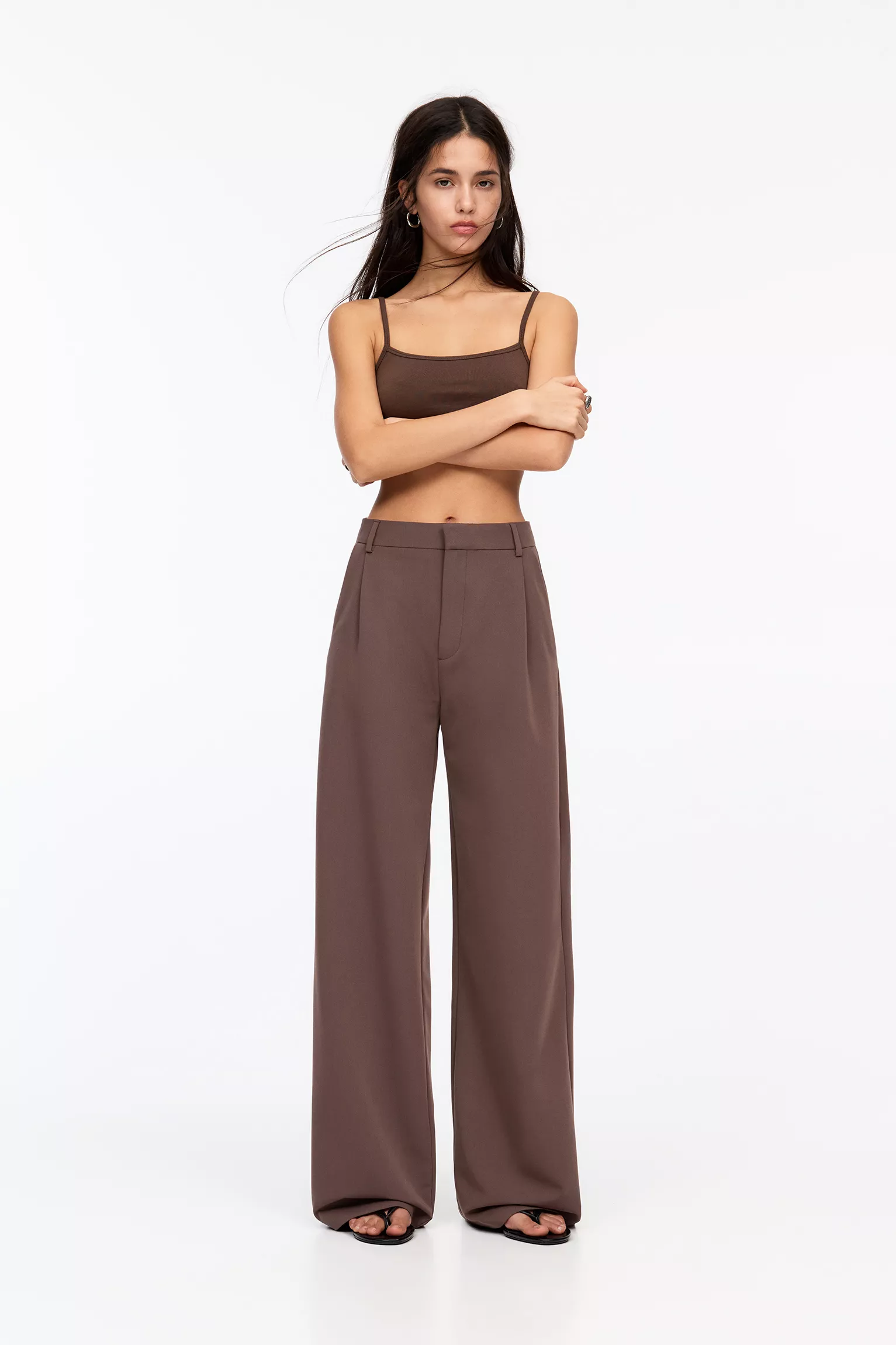 Darted smart trousers